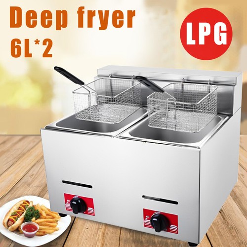 Lpg 6lx2 deep fryer gas - 6lx2,