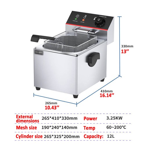 3250w 220v commercial 12l - 12l, deep