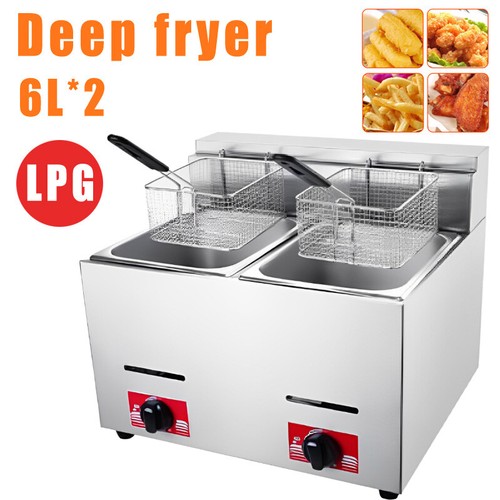 6lx2 deep fryer gas lpg - deep, fat